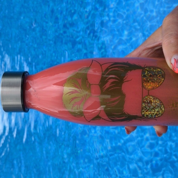 WATER BOTTLE Pool Hair Don't Care 🏝 Handmade Epoxy Resin 15oz - Picture 6 of 11